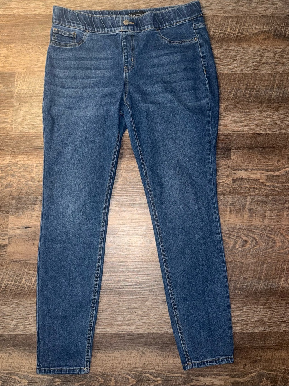 New York & Company Dark Blue Women's Stretch Skinny Jeans Size Large